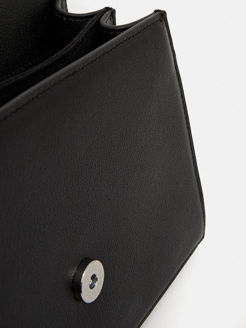 Karl Lagerfeld torebka skórzana K/SIGNATURE kolor czarny A1W30036