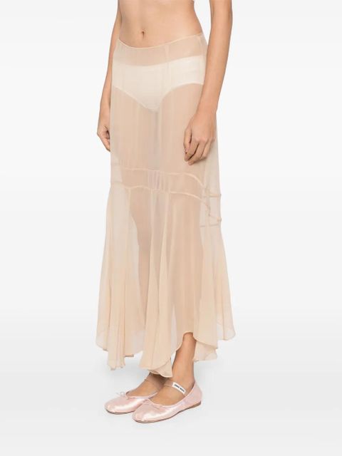 Simone Rocha multi-seam midi skirt - Neutrals