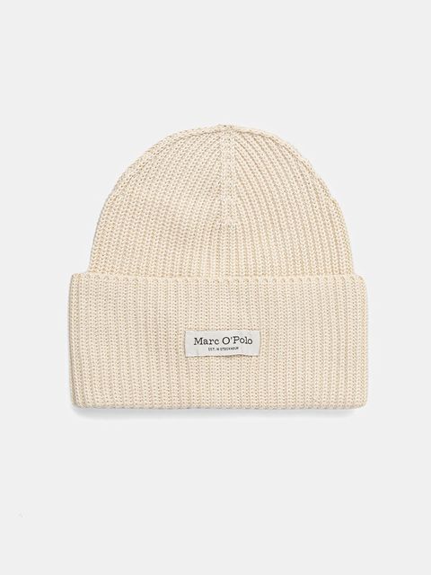 Marc O'Polo czapka kolor beżowy 600605901141 - zdjęcie produktu nr 1