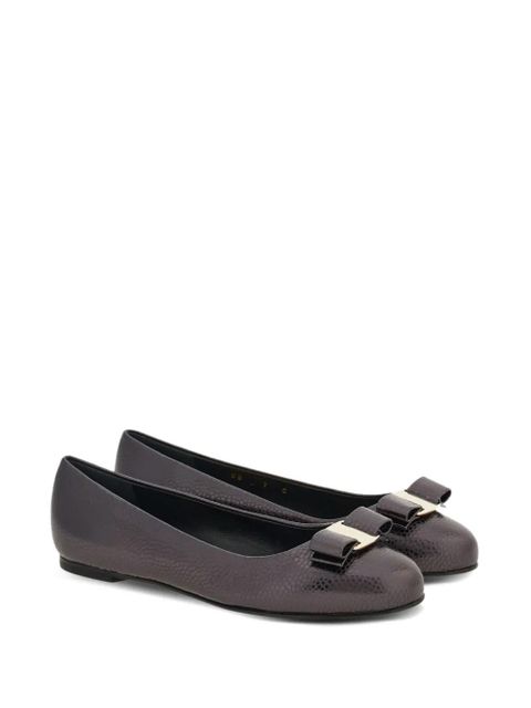 Ferragamo Varina bow-detail leather ballerinas - Black - zdjęcie produktu nr 2