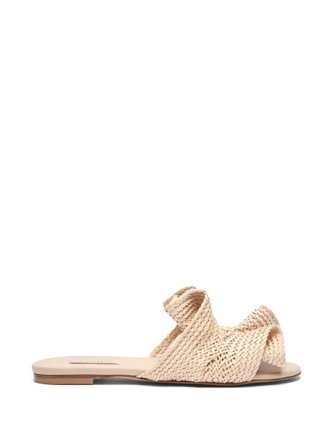 Casadei Hanoi ruffled flat sandals - Neutrals - zdjęcie produktu nr 1