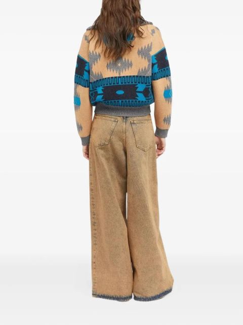 Alanui fringed trim cardigan - Neutrals