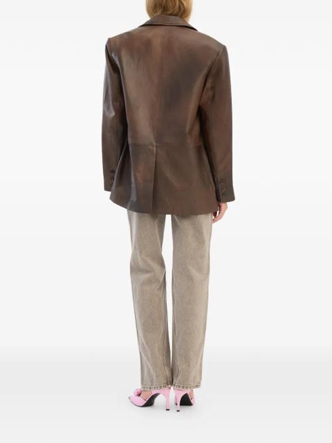 ROTATE BIRGER CHRISTENSEN leather blazer - Brown