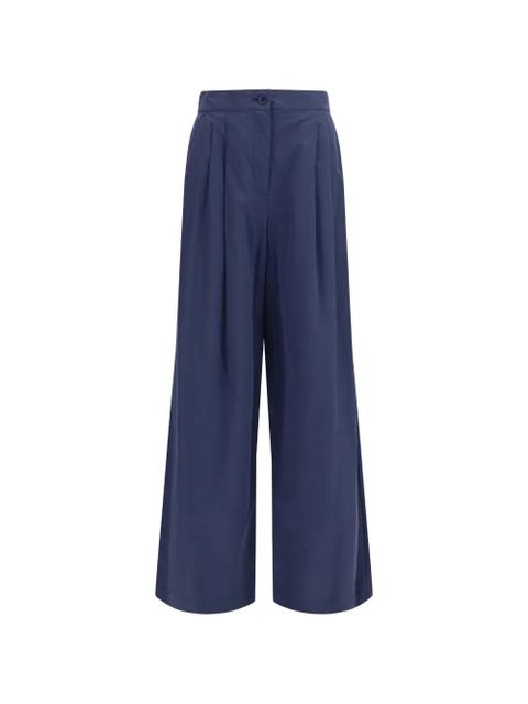 Weekend Max Mara pleated wide-leg trousers - Blue - zdjęcie produktu nr 1