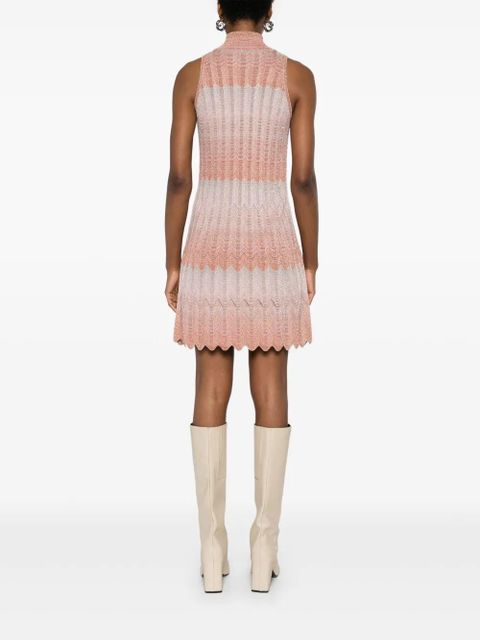 Missoni Greek-motif mini dress - Pink