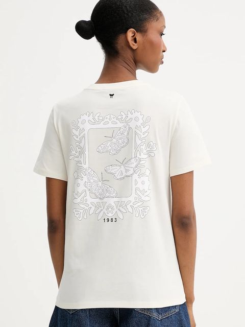 Weekend Max Mara t-shirt bawełniany GUGLIA damski kolor beżowy 2525976031600 - zdjęcie produktu nr 2