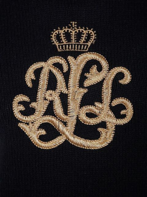 Lauren Ralph Lauren roll-neck logo-embroidered sweater - Blue