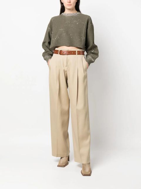 Golden Goose high-waisted wide-leg trousers - Neutrals - zdjęcie produktu nr 2