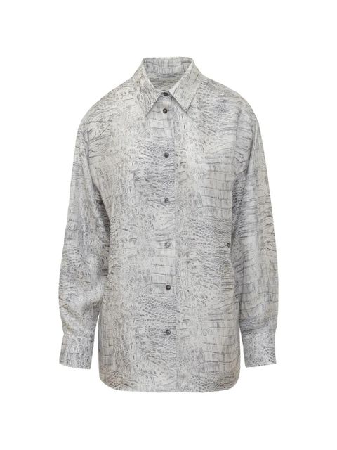 Ferragamo animal-print shirt - Neutrals - zdjęcie produktu nr 1