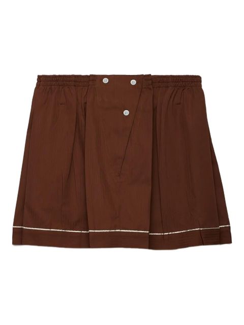 Prada elasticated button mini skirt - Brown - zdjęcie produktu nr 1