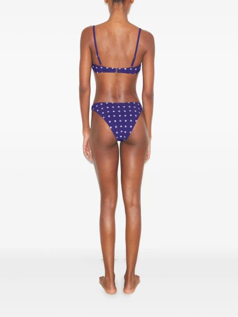 Tory Burch geometric-pattern bikini top - Blue