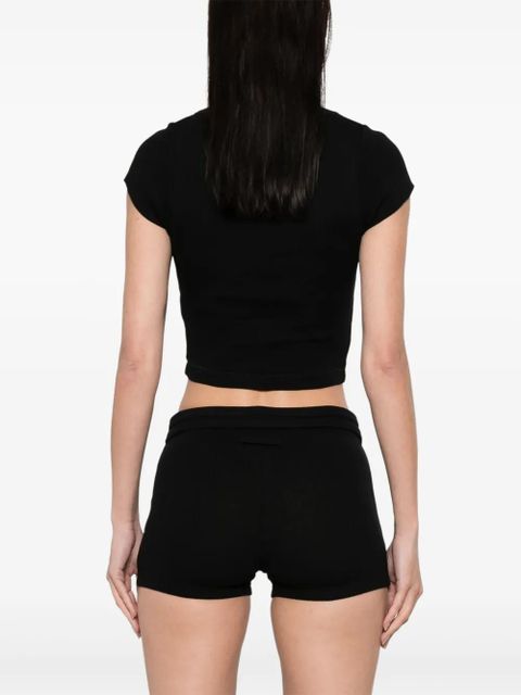 Jean Paul Gaultier logo-patch T-shirt - Black