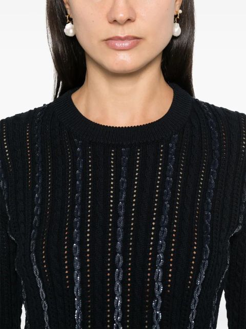 Golden Goose sequin-detailing sweater - Blue