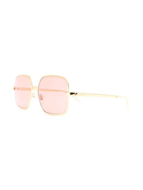 Gucci Eyewear tinted oversize-frame sunglasses - Gold