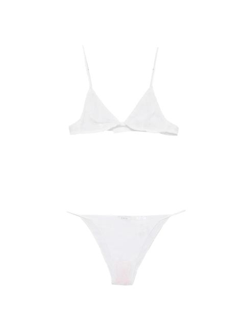 Oséree lace-trim lingerie set (set of two) - White - zdjęcie produktu nr 1
