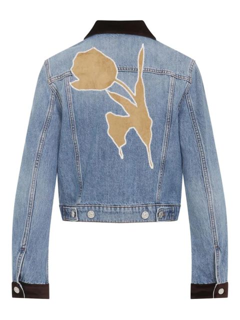 Marni contrasting-collar jacket - Blue