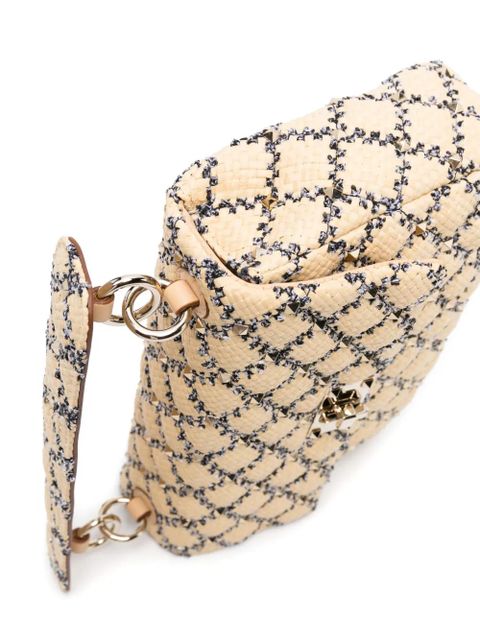 Valentino Garavani Rockstud woven tote bag - Neutrals