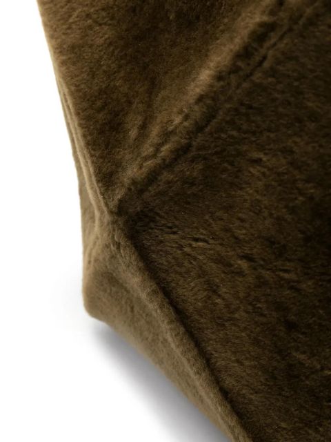 LOEWE medium Puzzle Fold shearling tote bag - Green