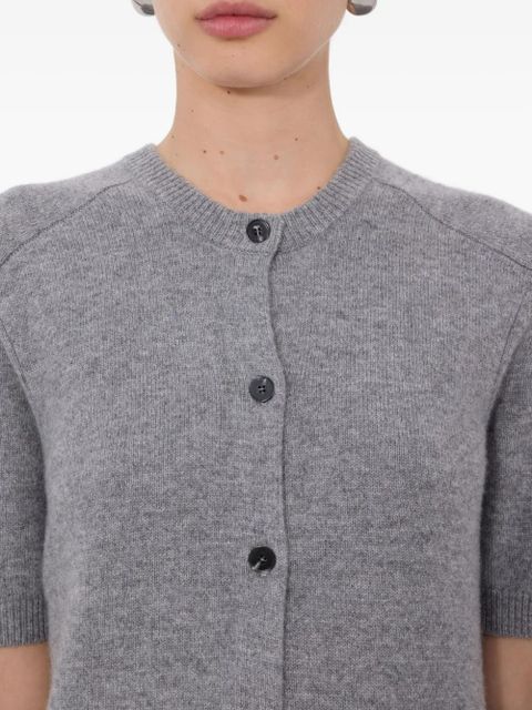 LouLou de Saison JODI short-sleeve buttoned cardigan - Grey