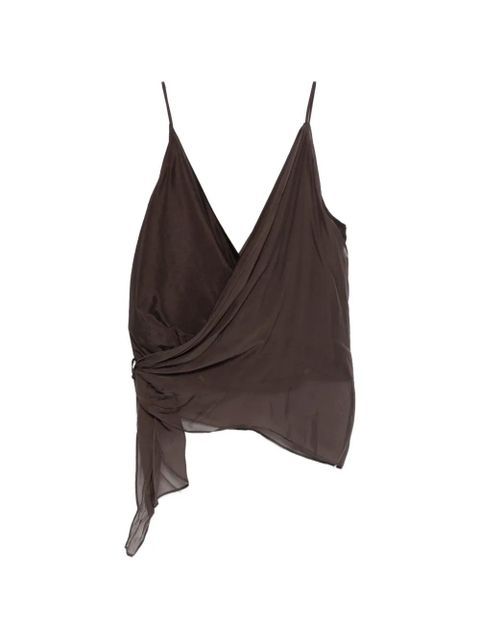 Alysi wrap-tie blouse - Brown - zdjęcie produktu nr 2