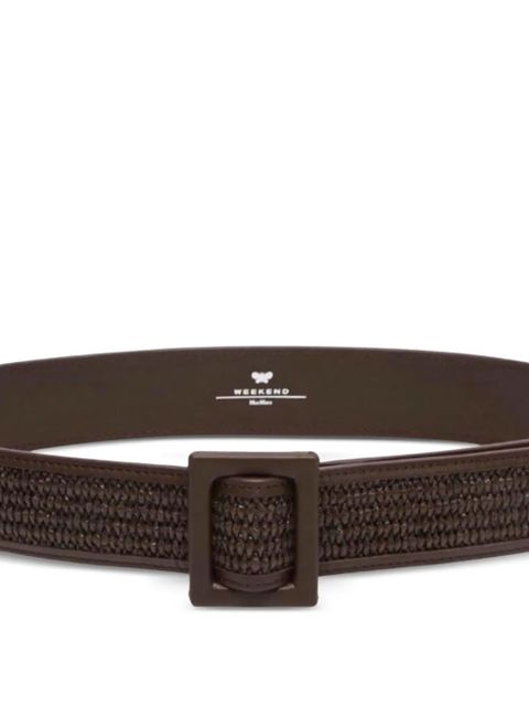 Weekend Max Mara square-buckle woven belt - Brown - zdjęcie produktu nr 2