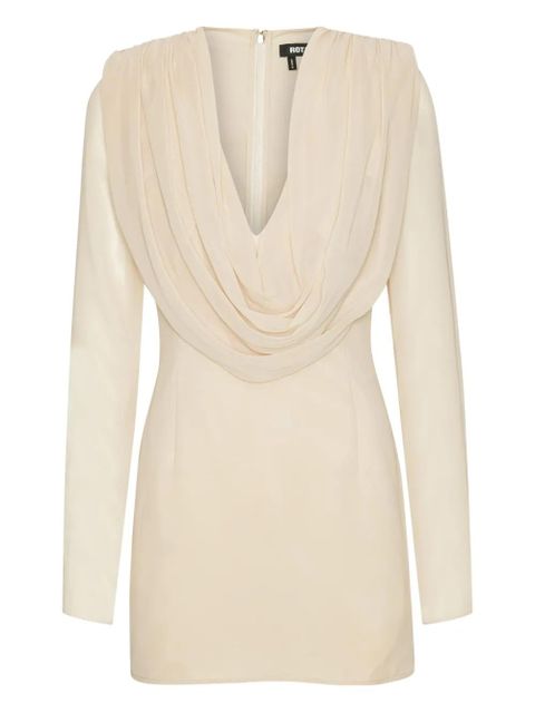 ROTATE BIRGER CHRISTENSEN cowl-neck long-sleeve mini dress - Neutrals - zdjęcie produktu nr 1