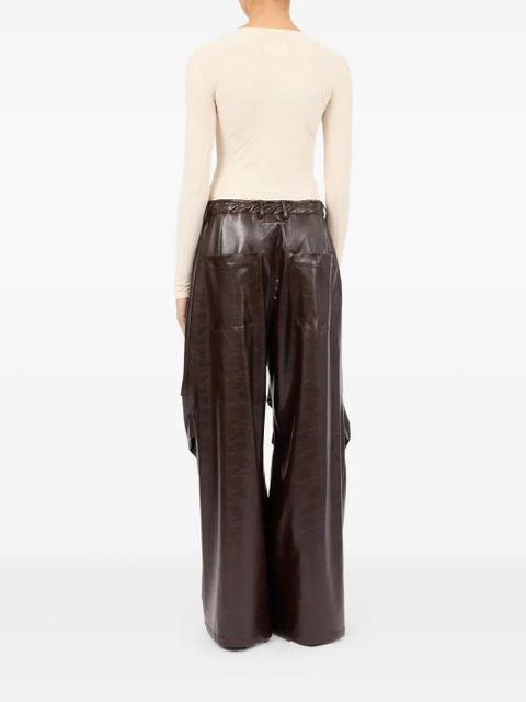 MM6 Maison Margiela draped trousers - Brown