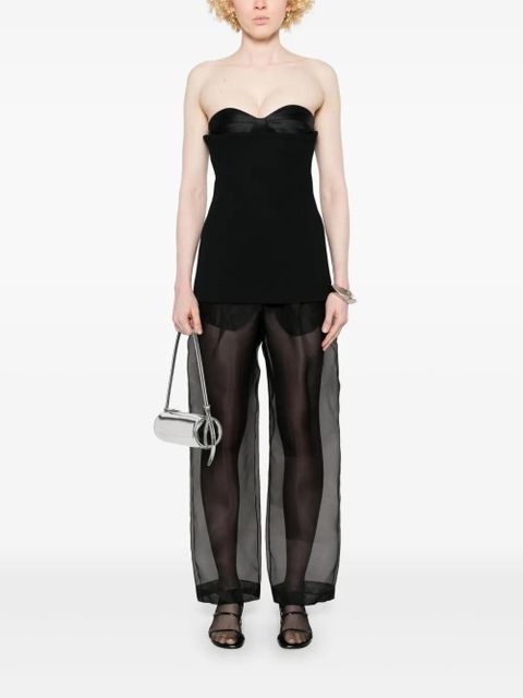 KHAITE silk trousers - Black
