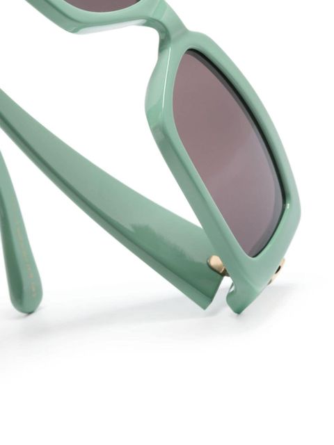 Gucci Eyewear Icon GG rectangle-frame sunglasses - Green - zdjęcie produktu nr 2