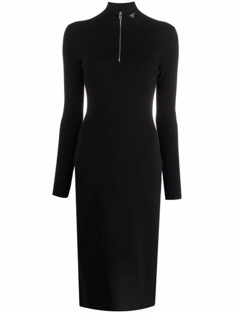 Prada long-sleeve midi dress - Black - zdjęcie produktu nr 1