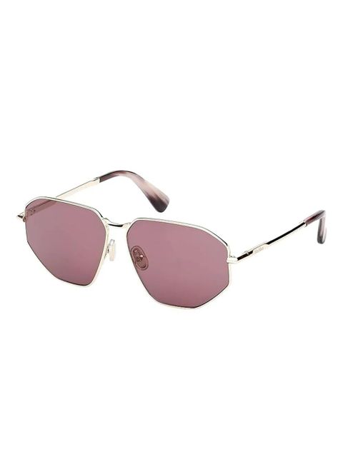 Max Mara Eyewear geometric-frame sunglasses - Gold - zdjęcie produktu nr 2