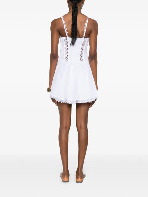 Charo Ruiz Ibiza Gardenia guipure-lace panelled dress - White