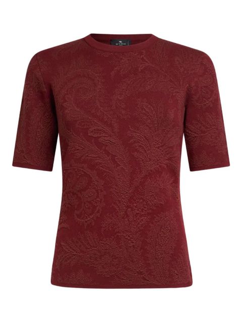 ETRO paisley-jacquard top - Red - zdjęcie produktu nr 1