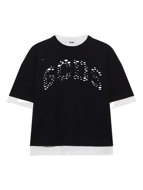 GCDS perforated layered T-shirt - Black - zdjęcie produktu nr 1