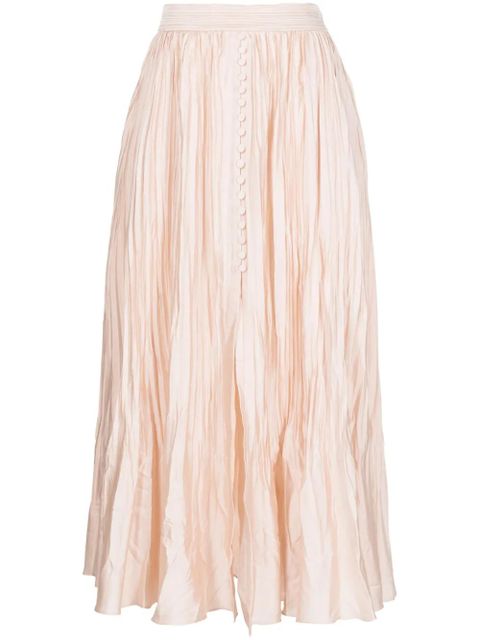 Simkhai crinkled-finish pleated midi skirt - Pink - zdjęcie produktu nr 1