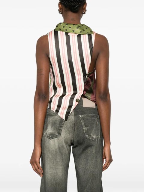 Jean Paul Gaultier cowl-neck tank top - Green