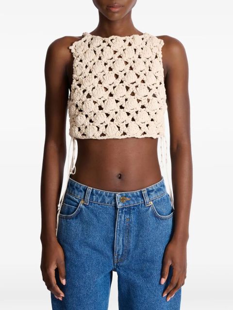 Balmain tie-detail top - Neutrals