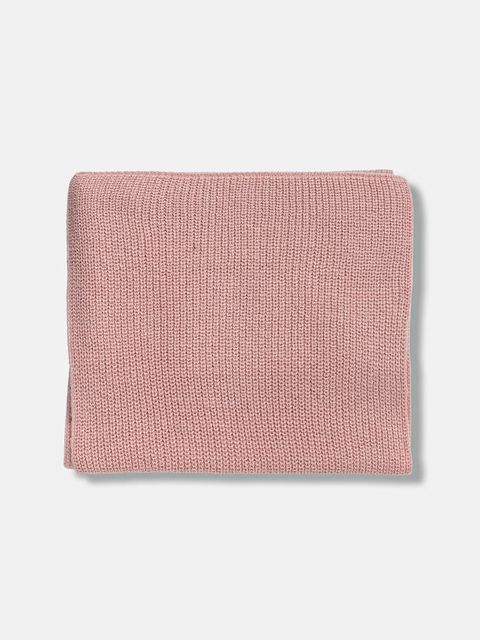 Morgan szalik z domieszką wełny 5MEALA kolor różowy gładki 5MEALA