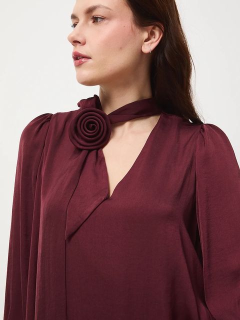 Medicine sukienka kolor bordowy mini oversize