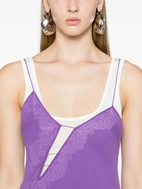 Christopher Esber layered mini slip dress - Purple