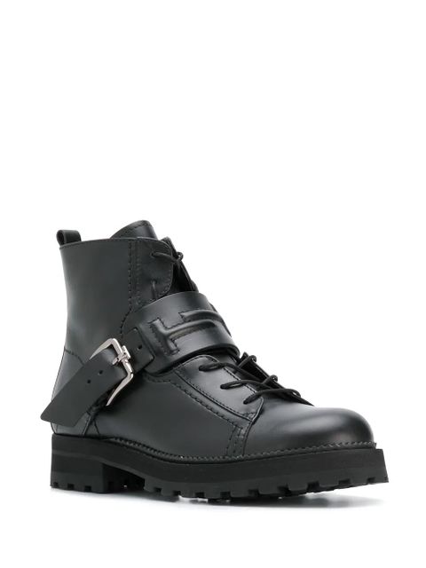 Tod's buckled strap boots - Black