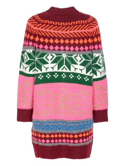 Essentiel Antwerp fairisle crew-neck knitted day dress - Pink