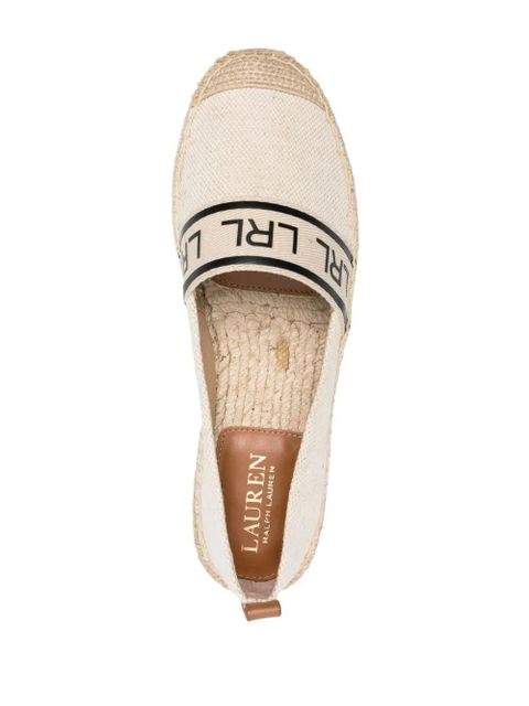 Lauren Ralph Lauren logo-print slip-on espadrilles - Neutrals