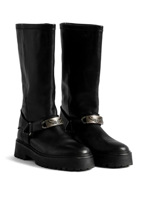 Zadig&Voltaire Angie buckle-strap boots - Black