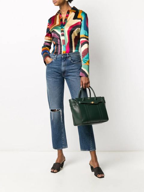 Mulberry Bayswater logo tote bag - Green - zdjęcie produktu nr 2