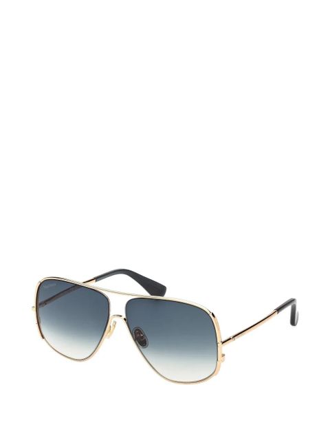 Max Mara Eyewear pilot-frame sunglasses - Gold - zdjęcie produktu nr 2