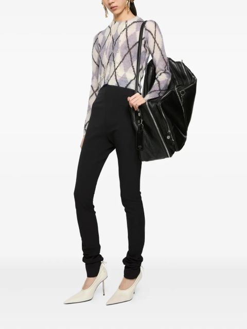 Acne Studios diamond-pattern mohair cardigan - White