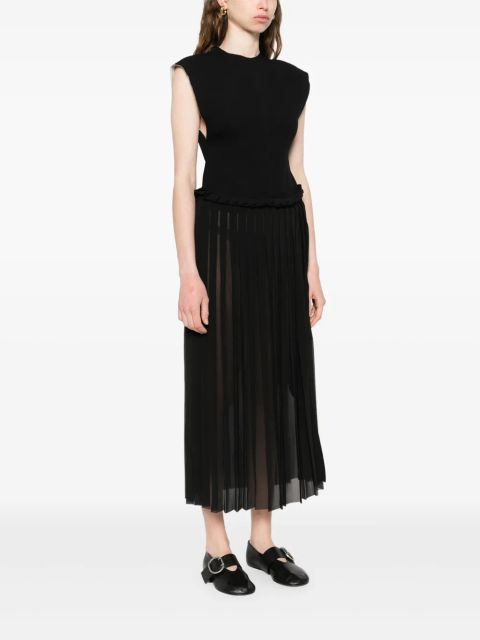 AMI Paris panelled midi dress - Black