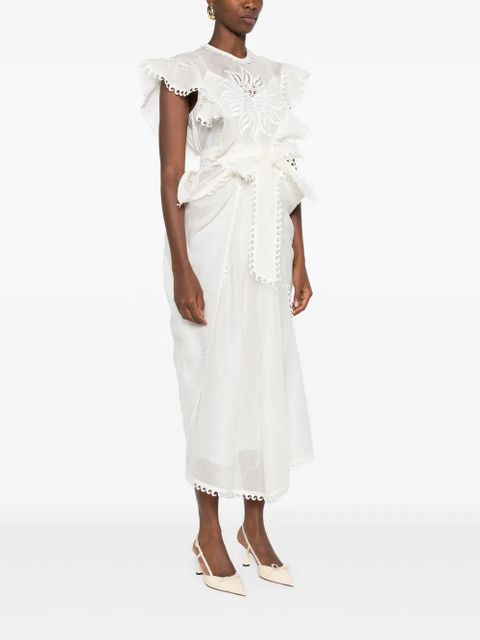 ZIMMERMANN Balance Waterfall dress - White