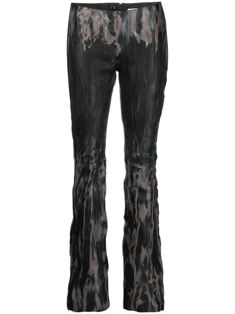 Acne Studios faded-effect flared trousers - Black - zdjęcie produktu nr 1